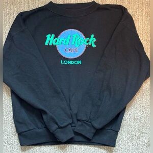 Vintage Children Size Large Hard Rock Cafe London Sweatshirt Black